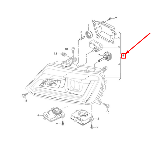 new volkswagen amarok 2h front right headlight lhd 2h1941018a original