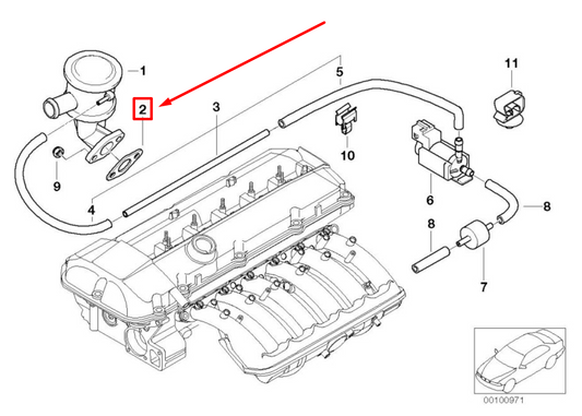 new bmw 5 e39 secondary air injection valve gasket 11727514860 7514860 original