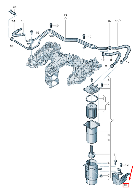 NEW AUDI A6 4A C8 FUEL FILTER RETAINER 4K0127233 ORIGINAL