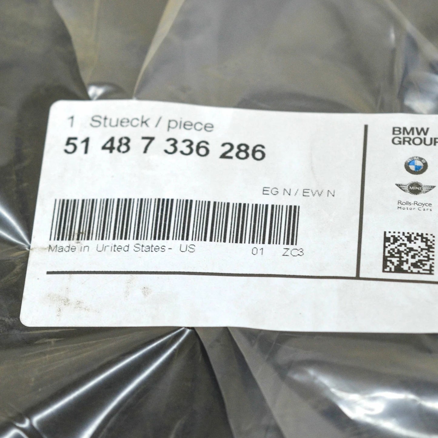 NEW BMW X5 F15 M F85 RIGHT FIREWALL NOISE INSULATION 51487336286 ORIGINAL