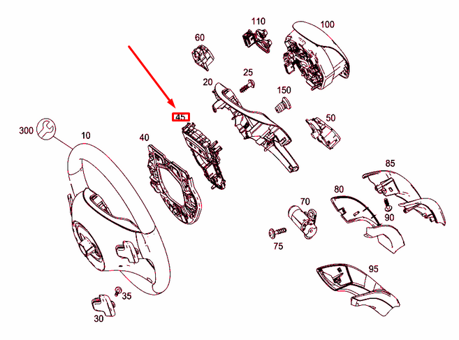 NEW MERCEDES-BENZ ML W166 STEERING WHEEL CONTACT PLATE A1664640617 ORIGINAL