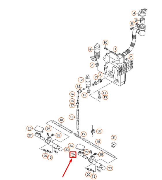 NEW VW SCIROCCO MK3 LEFT SIDE HEADLAMP WASHER NOZZLE SPRAY JET 1K8955103