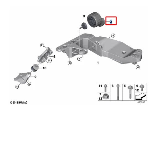 NEW BMW 3 G20 GEARBOX MOUNT 6860533 22326860533 ORIGINAL