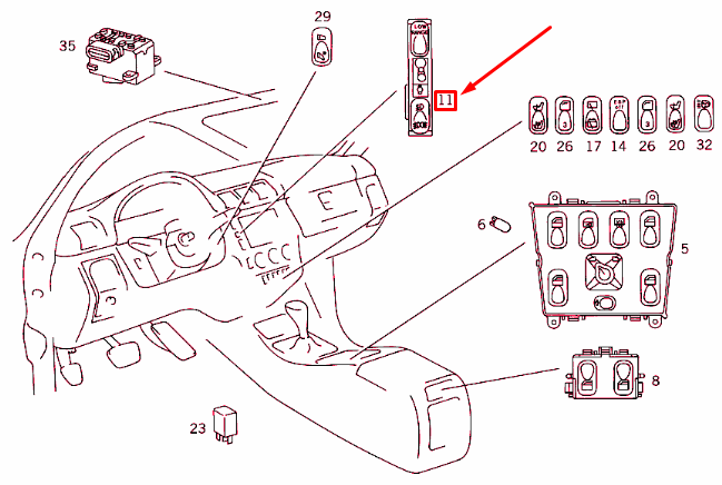 NEW MERCEDES-BENZ ML W163 FOG LIGHT SWITCH A1638201610 ORIGINAL