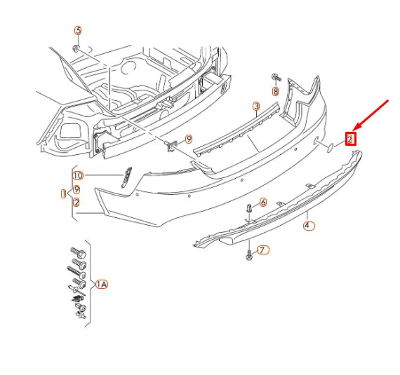 NEW AUDI A7 SPORTBACK 4G8 REAR BUMPER TOW EYE COVER 4G8807441GRU ORIGINAL