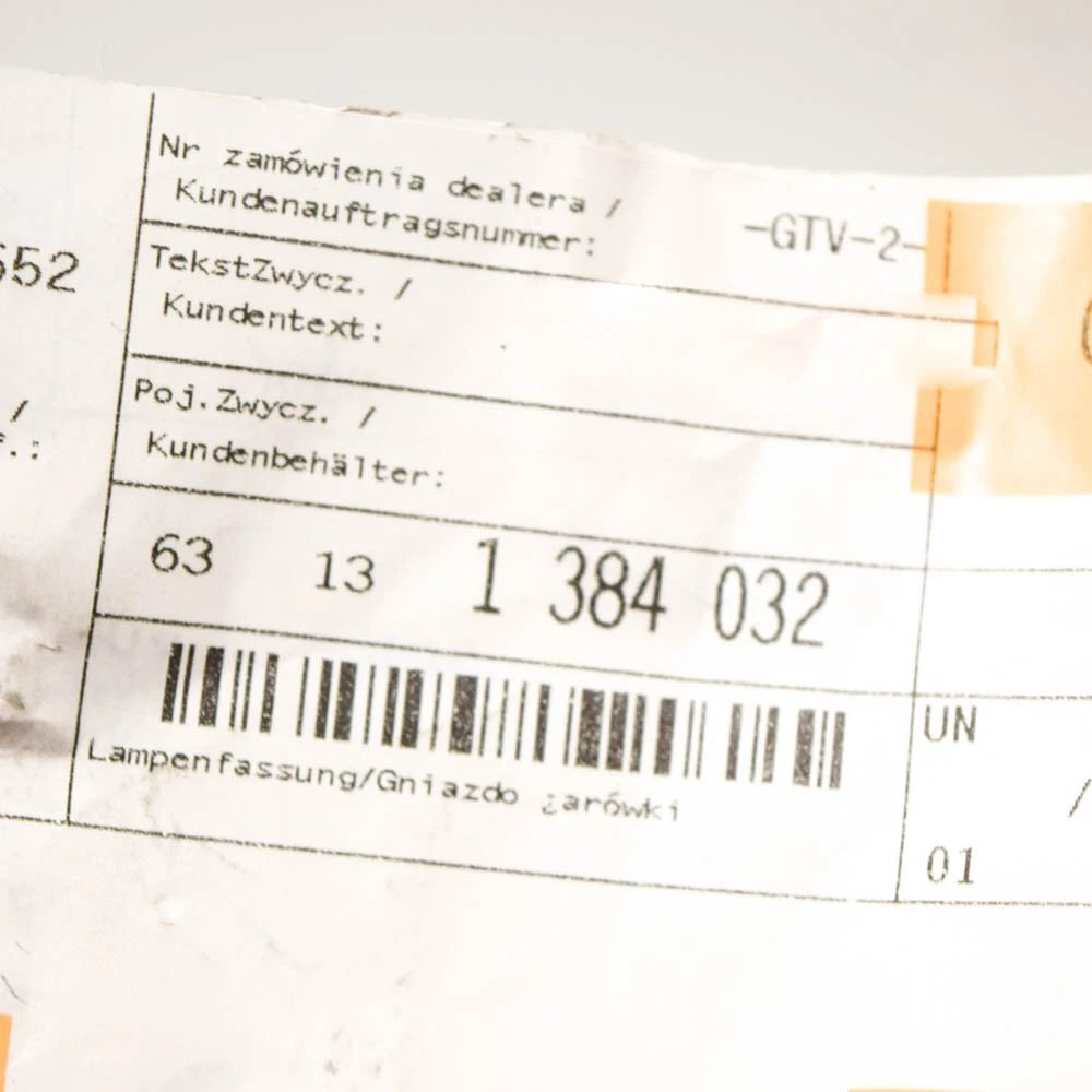 NEW BMW 3 E36 TURN SIGNAL BULB HOLDER SOCKET 63131384032 1384032 ORIGINAL