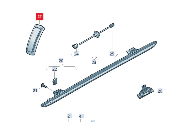 NEW AUDI Q7 4M FRONT RIGHT SIDE REFLECTOR 4M0945072 ORIGINAL