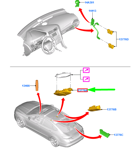 new ford mondeo mk5 center interior lamp cj5a-13k767-bh3am1 2020709 original