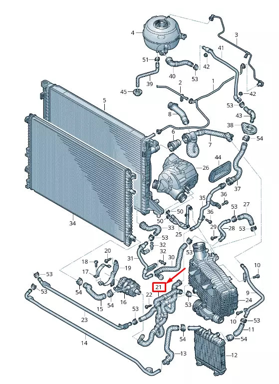 NEW AUDI A6 C8 ENGINE COOLANT HOSE 4K0145920Q