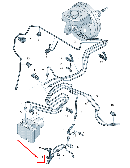 NEW AUDI A6 4A C8 FRONT LEFT BRAKE HOSE RETAINER 4K0611845K ORIGINAL