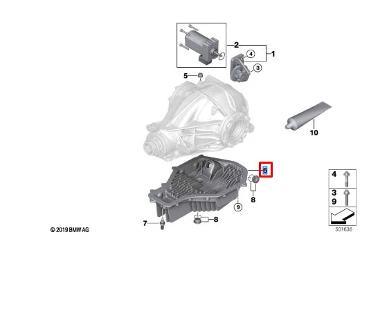NEW BMW 4 COUPE G82 REAR DIFFERENTIAL AXLE OIL PAN 33117856932 ORIGINAL