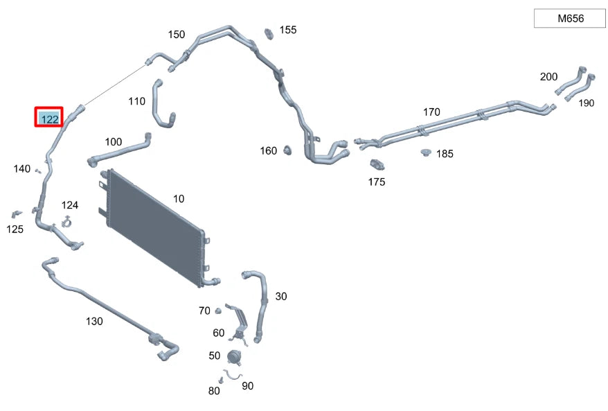 NEW MERCEDES-BENZ GLE W167 COOLANT HOSE PIPE A1675016303 ORIGINAL