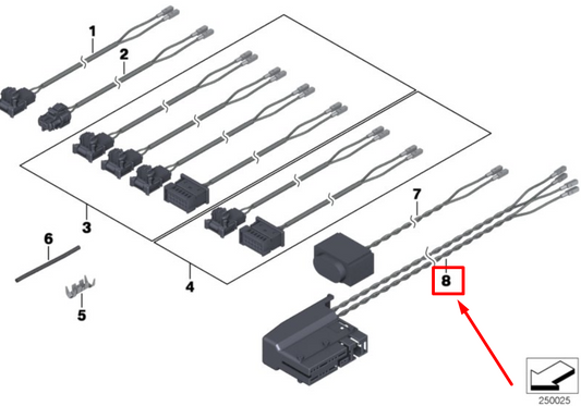 new bmw x3 f25 seat plug and control unit rep.cable 61129130172 9130172 original