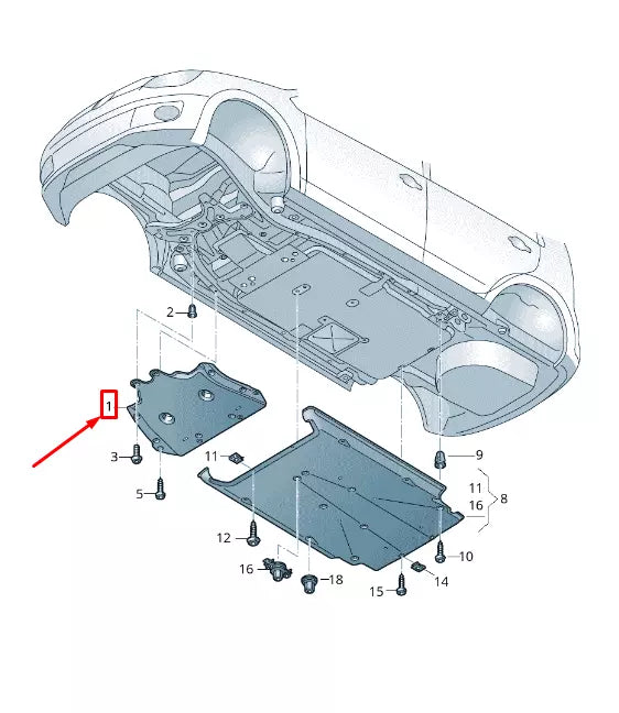 NEW VOLKSWAGEN UP E-UP MK1 FRONT UNDERBODY TRAY COVER 12E825912A 2020