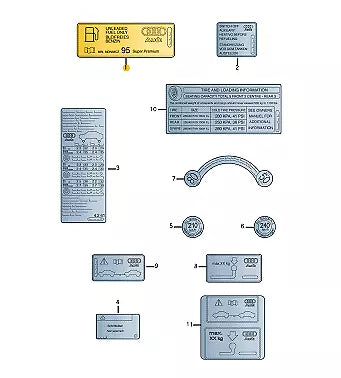 NEW AUDI Q5 8R ADBLUE WARNING STICKER 4L0010508 ORIGINAL