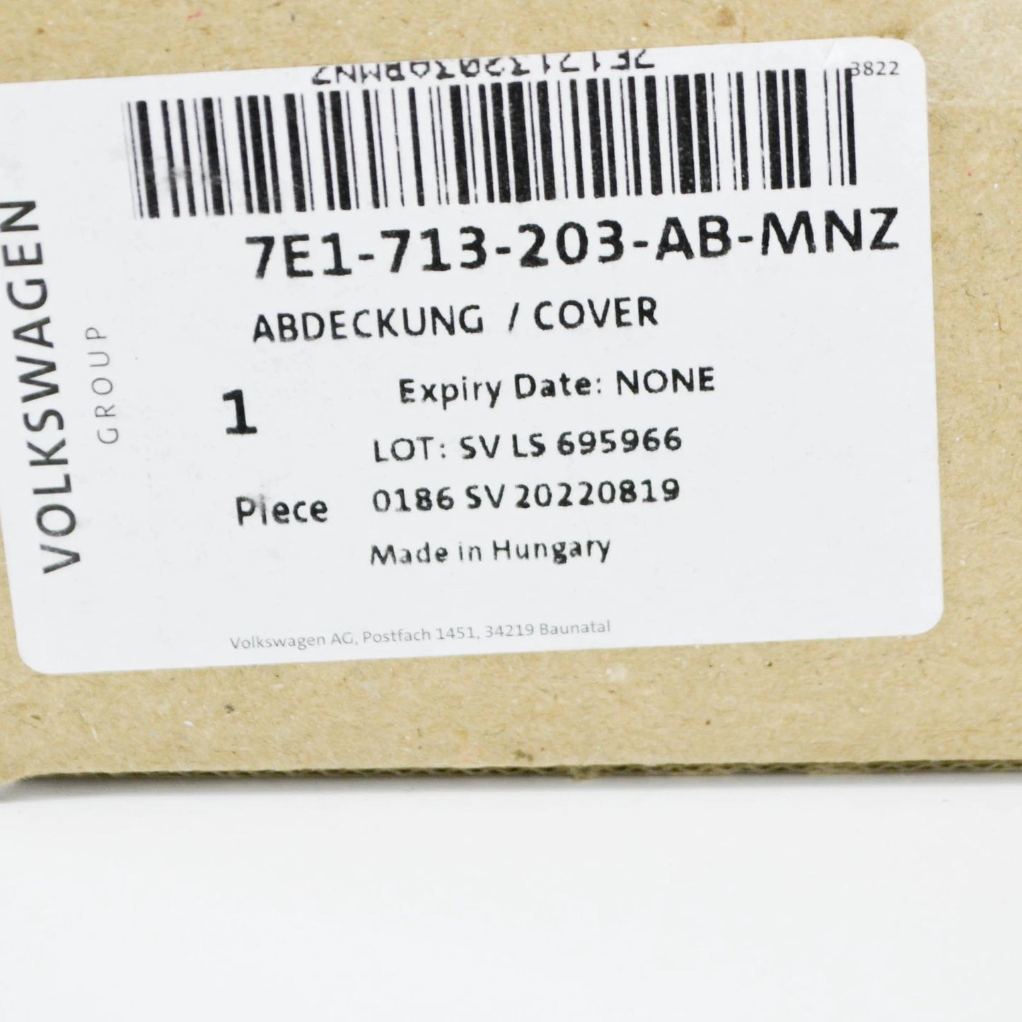 NEW VW TRANSPORTER T6 GEAR SHIFTING KNOB LEVER COVER LHD 7E1713203ABMNZ ORIGINAL