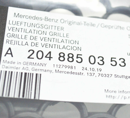 NEW MB C-CLASS W204 AMG FRONT BUMPER FOG GRILLE A2048850353 A2048850253 ORIGINAL