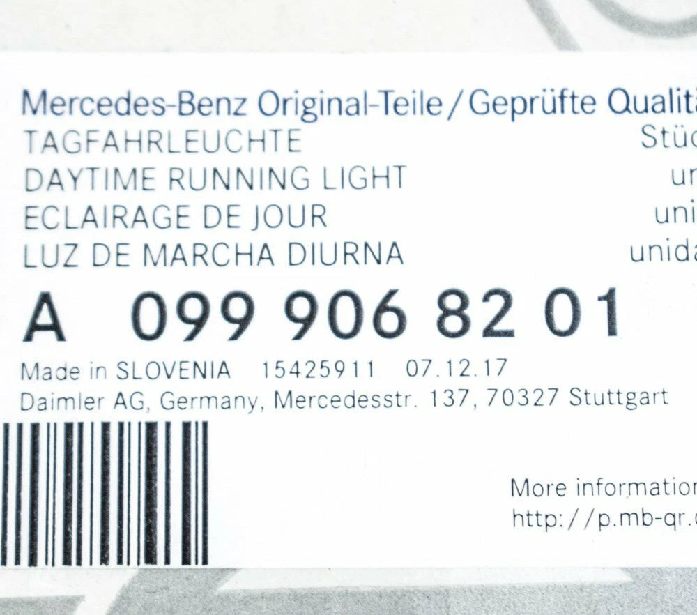 NEW MERCEDES-BENZ GL X166 FRONT RIGHT DAYLIGHT LIGHT A0999068201 ORIGINAL