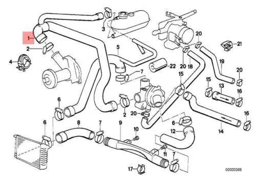 NEW BMW Z1 WATER HOSE 11532296023 2296023 ORIGINAL