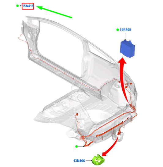 new ford fiesta mk6 towbar 13 pin electrical wiring loom kit rhd 2301120