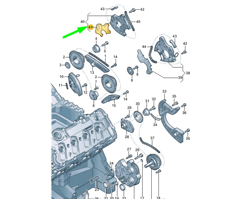 NEW VOLKSWAGEN TOUAREG 7L CHAIN TENSIONER SEAL 079109139K ORIGINAL