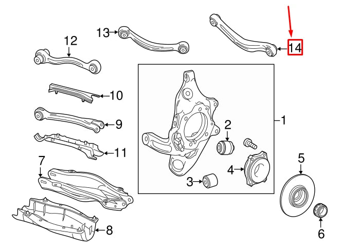 NEW MERCEDES-BENZ C W205 REAR LEFT LATERAL ARM A2053506103 ORIGINAL
