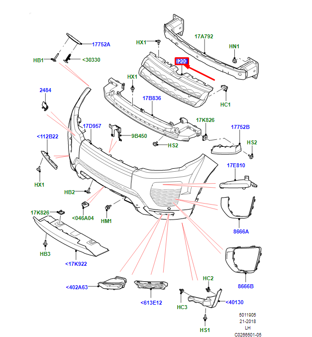 new land rover range rover evoque l538 radiator grille lr069714 original