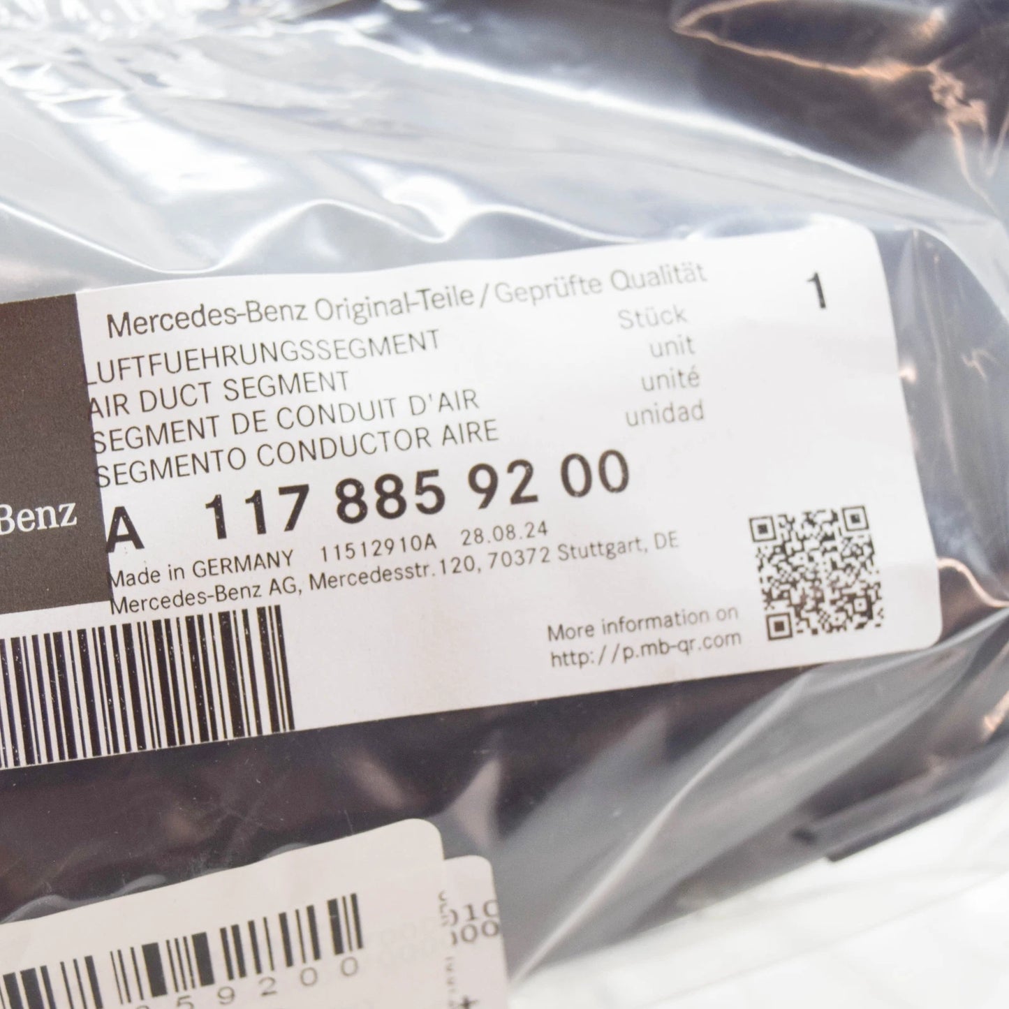 NEW MERCEDES-BENZ CLA C117 AMG FRONT RIGHT AIR DUCT SEGMENT A1178859200 ORIGINAL