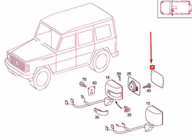 NEW MERCEDES-BENZ G W463 FRONT LEFT DOOR MIRROR GLASS A4638105716 ORIGINAL