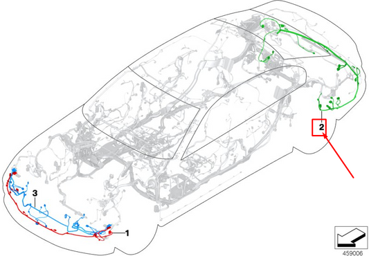 new bmw 7 g11 rear parking aid wiring 61126802843 original