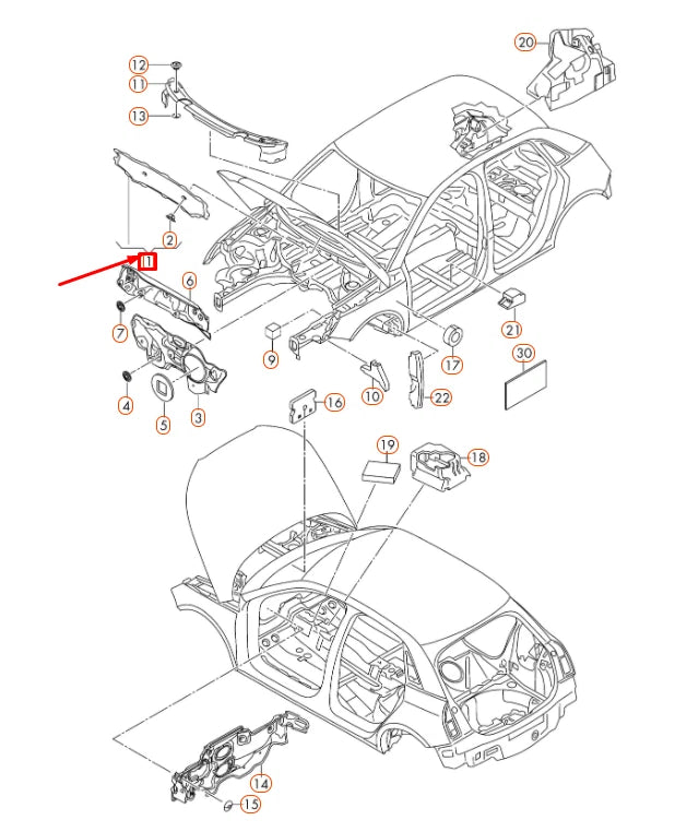 NEW AUDI A1 8X ENGINE BONNET SOUND ABSORBER 8X0863825 ORIGINAL