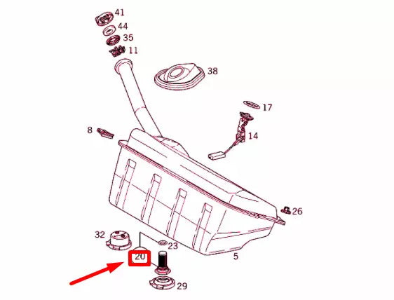 NEW MERCEDES-BENZ SLK R170 FUEL STRAINER PARTS KIT A2104700106 ORIGINAL