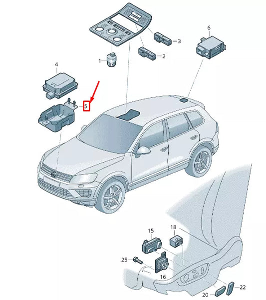 NEW VW TOUAREG MK2 OPENING GARAGE DOOR CONTROL UNIT RETAINER 7P6907392 ORIGINAL