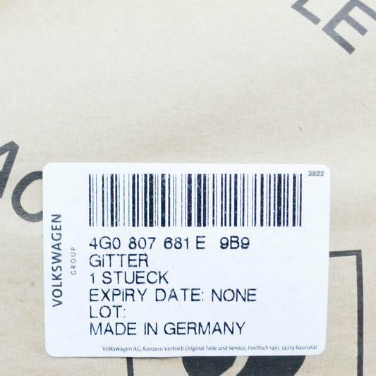 Genuine Audi A6 C7 Front Bumper Left Lowe Grille 4G0807681E9B9 Original