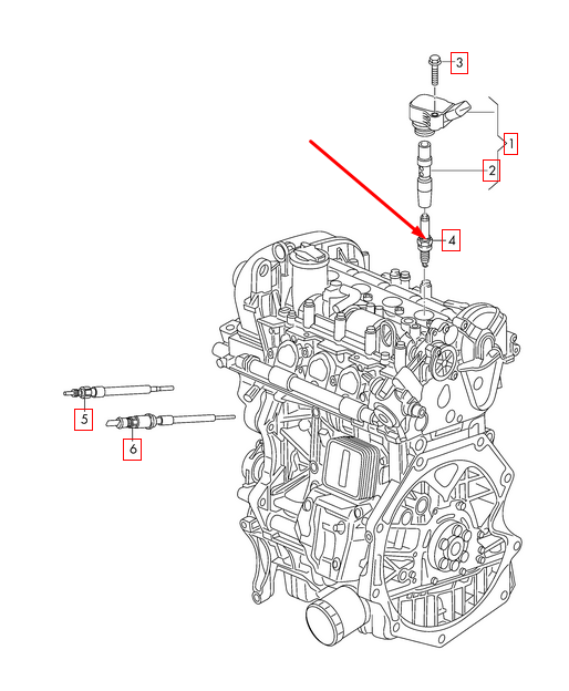 new volkswagen golf mk7 spark plug 04e905602d 1.0 petrol original