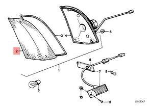 new bmw e24 coupe lens right 1362928 63131362928 original