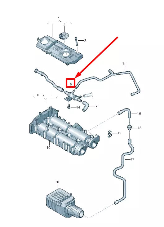 NEW VW GOLF VI 5K1 CYLINDER HEAD NON RETURN VALVE 03C103175G
