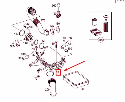 NEW MERCEDES-BENZ SPRINTER 906 AIR FILTER BOX A9065280300 ORIGINAL