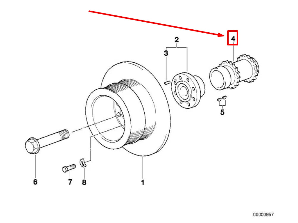 NEW BMW X5 E53 LOWER TIMING CHAIN SPROCKET 11211742435 1742435 ORIGINAL
