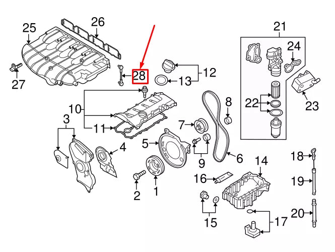NEW AUDI A6 AVANT C6 ENGINE MANIFOLD FLAP CONTROL ROD 06F133247 ORIGINAL