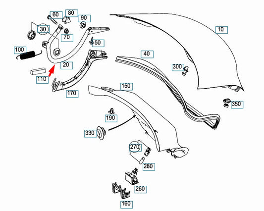 NEW MERCEDES-BENZ CLA COUPE C117 RIGHT TAILGATE HINGE A1177500228