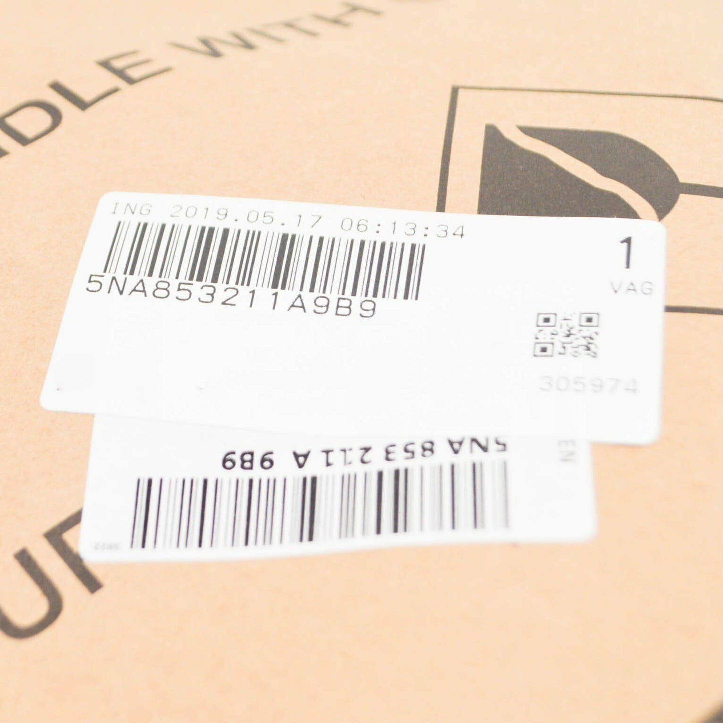 NEW VOLKSWAGEN TIGUAN MK2 FRONT LEFT FOG LIGHT GRILLE 5NA853211A 9B9 ORIGINAL