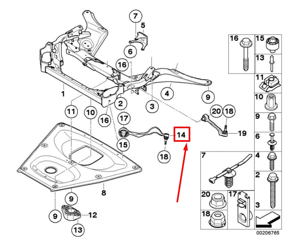 NEW BMW 3 CABRIO E93 FRONT RIGHT TENSION STRUT 2283576 31102283576 ORIGINAL