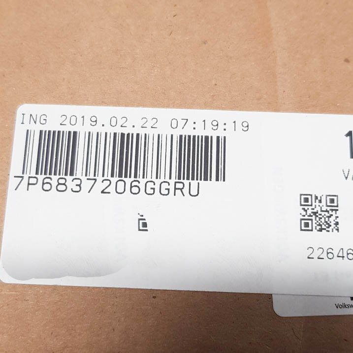 new vw touareg 7p front right door exterior handle 7p6837206ggru original