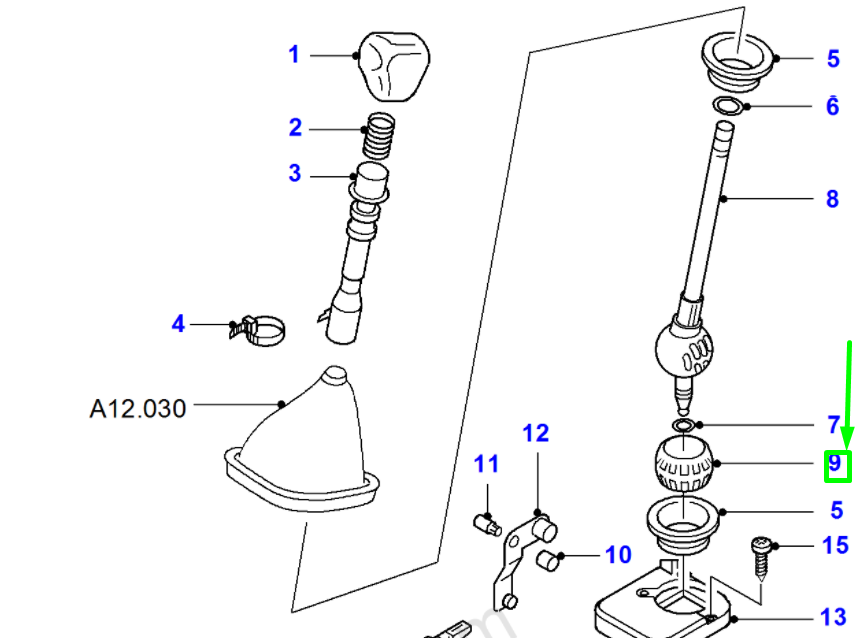 new ford galaxy mk1 v191 gear change lever bush 1008982 95vw-7846-aa original