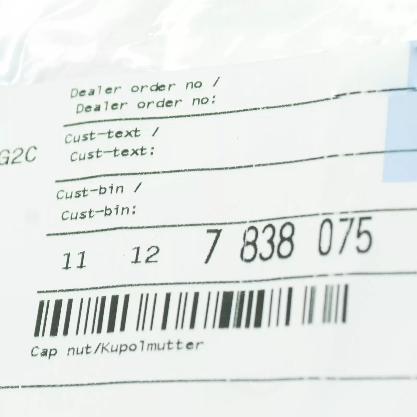 NEW BMW 3 CABRIO E46 ENGINE VALVE COVER CAP NUT 11127838075 7838075 ORIGINAL