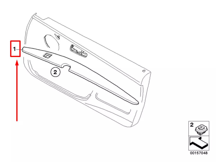 NEW BMW 3 COUPE E92 FRONT LEFT DOOR ARMEST 51439135377 9135377 ORIGINAL
