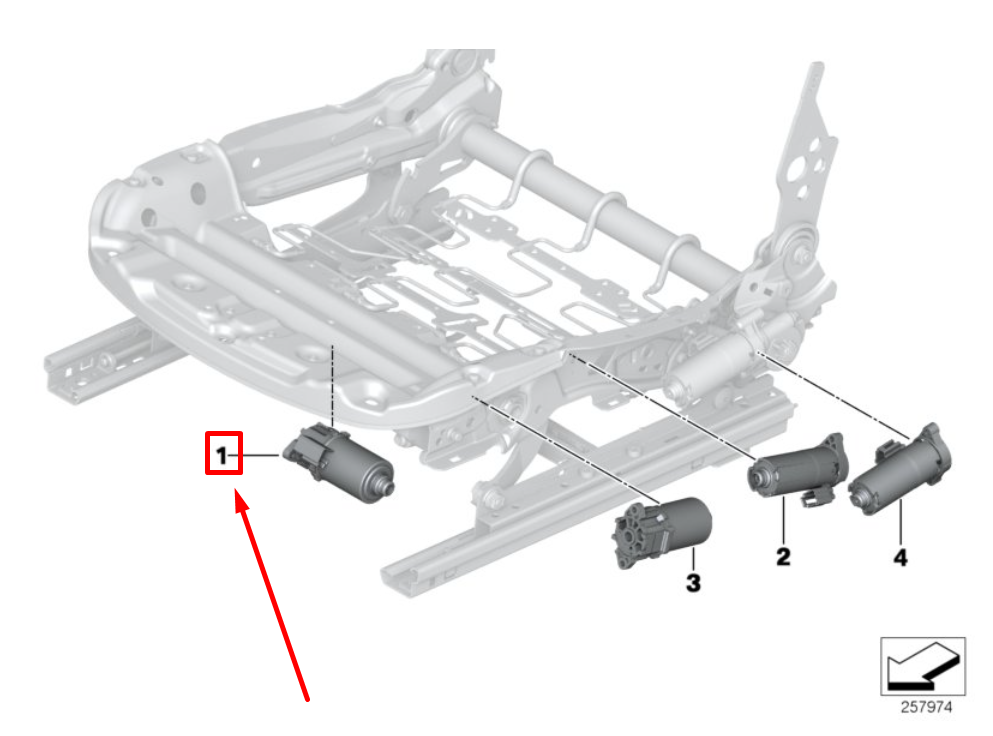 new bmw 3 f30, f80 front left seat control motor 52107328708 7328708 original