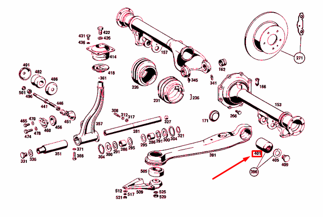 NEW MERCEDES-BENZ S W109 REAR AXLE RUBBER MOUNTING A1103521765 ORIGINAL