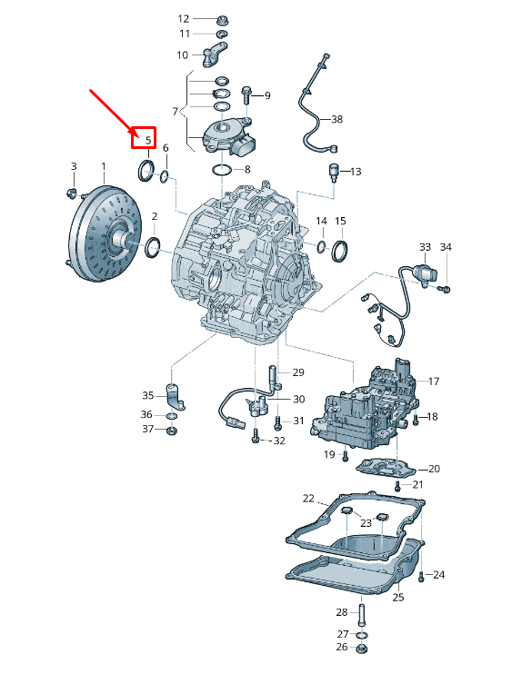 new vw arteon 3h automatic transmission output shaft seal 09p321243a original
